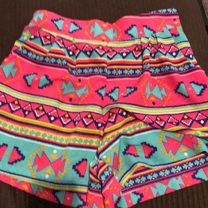 Aztec print shorts